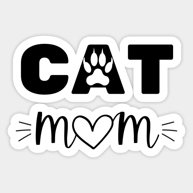CAT Mom – Paw Print Sticker by Inkarti